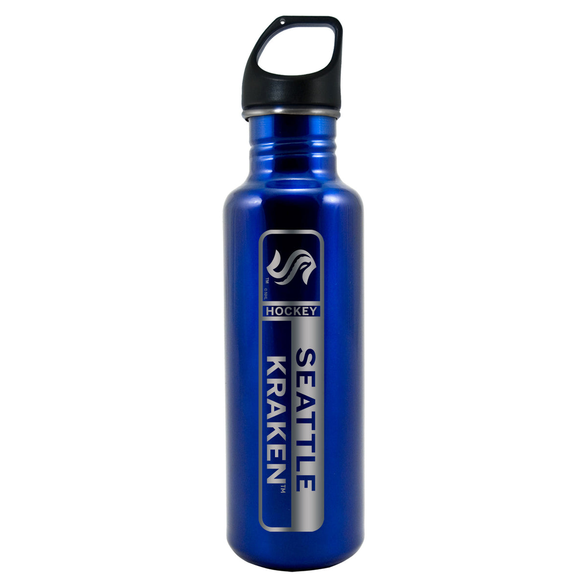 Seattle Kraken Lasered Blue Stainless Steel Water Bottle (750ml/26oz.)