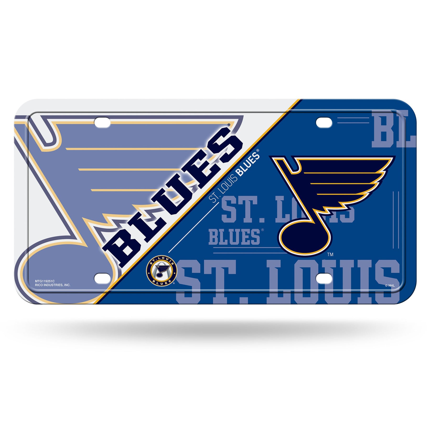 St. Louis Blues Split Design Metal License Plate
