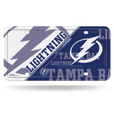 Tampa Bay Lightning Split Design Metal License Plate