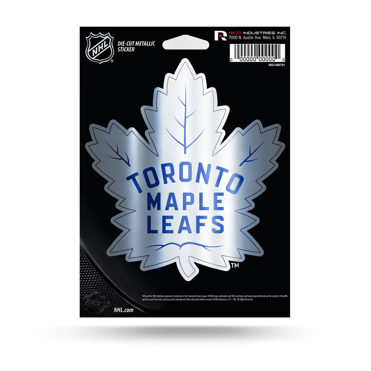 Toronto Maple Leafs Die Cut Metallic Sticker