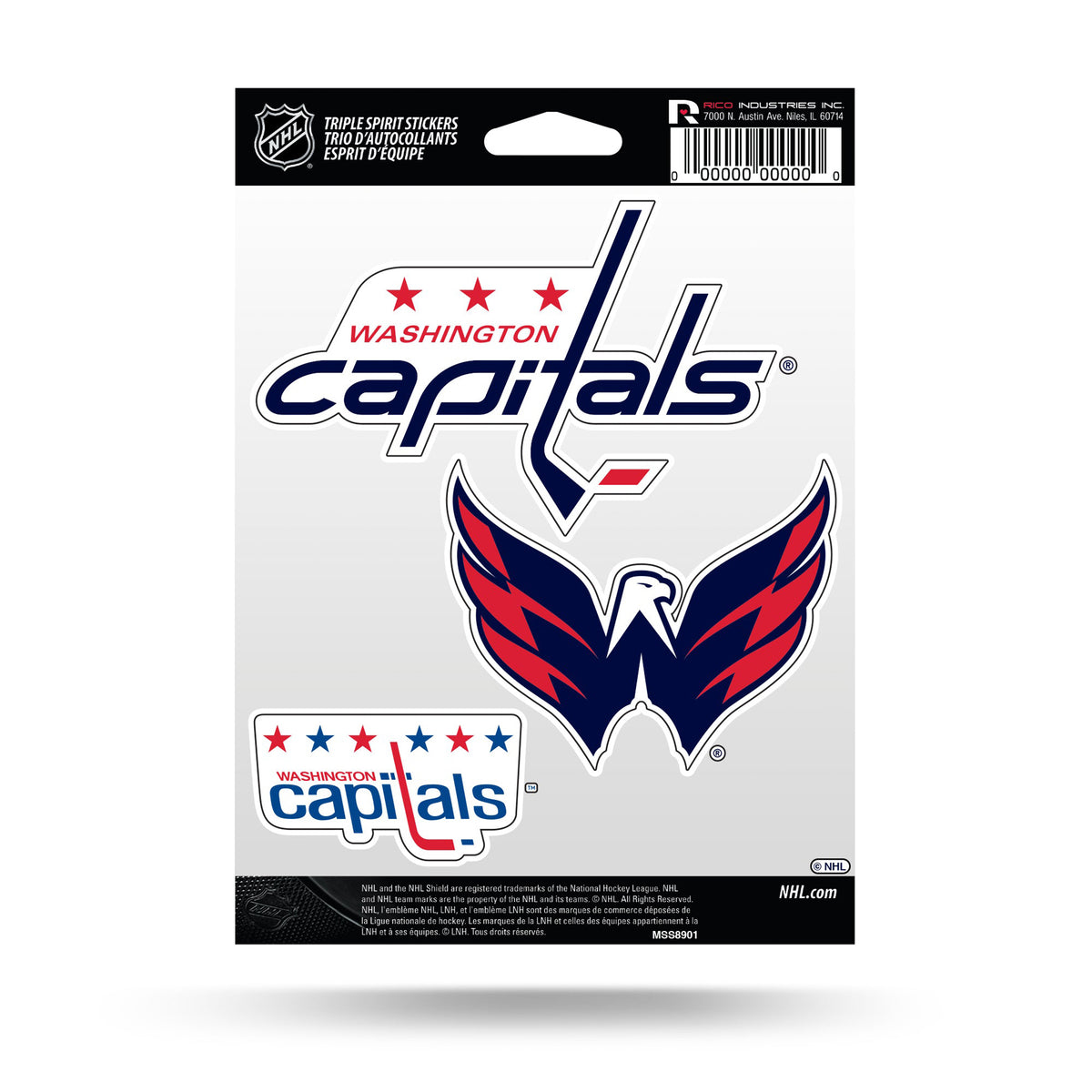 Washington Capitals Triple Spirit Stickers