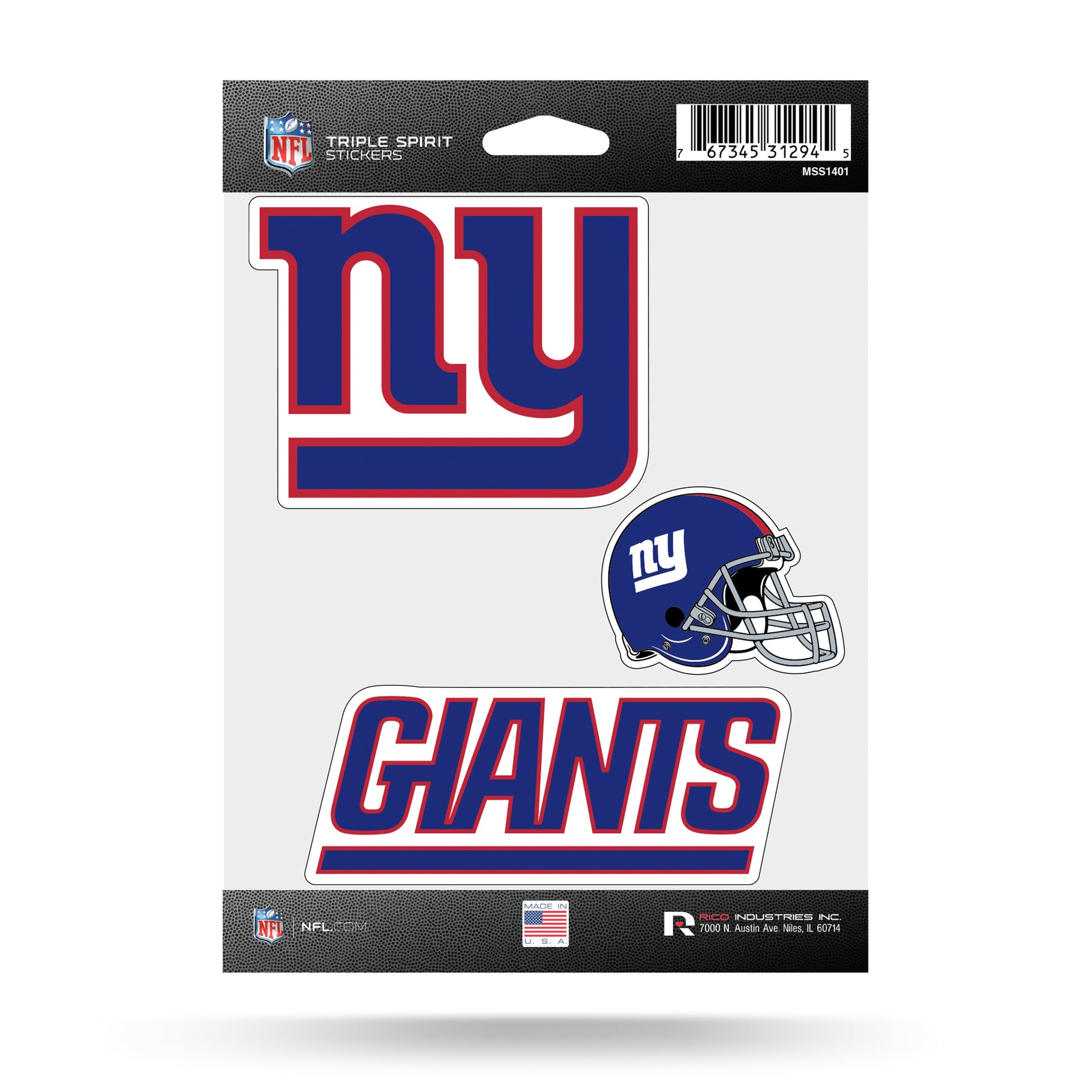 New York Giants Ny Triple Spirit Stickers