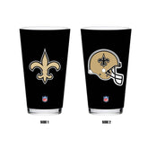 New Orleans Saints Helmet Pair of 2 Pint Glasses