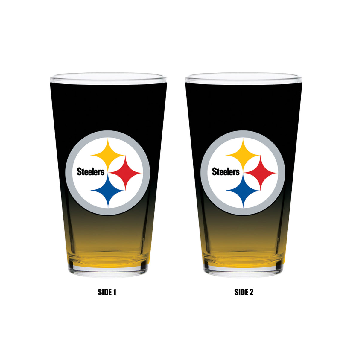 Pittsburgh Steelers Logo Pair of 2 Pint Glasses