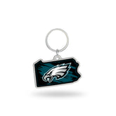 Philadelphia Eagles - Pennsylvania State Shaped Keychain