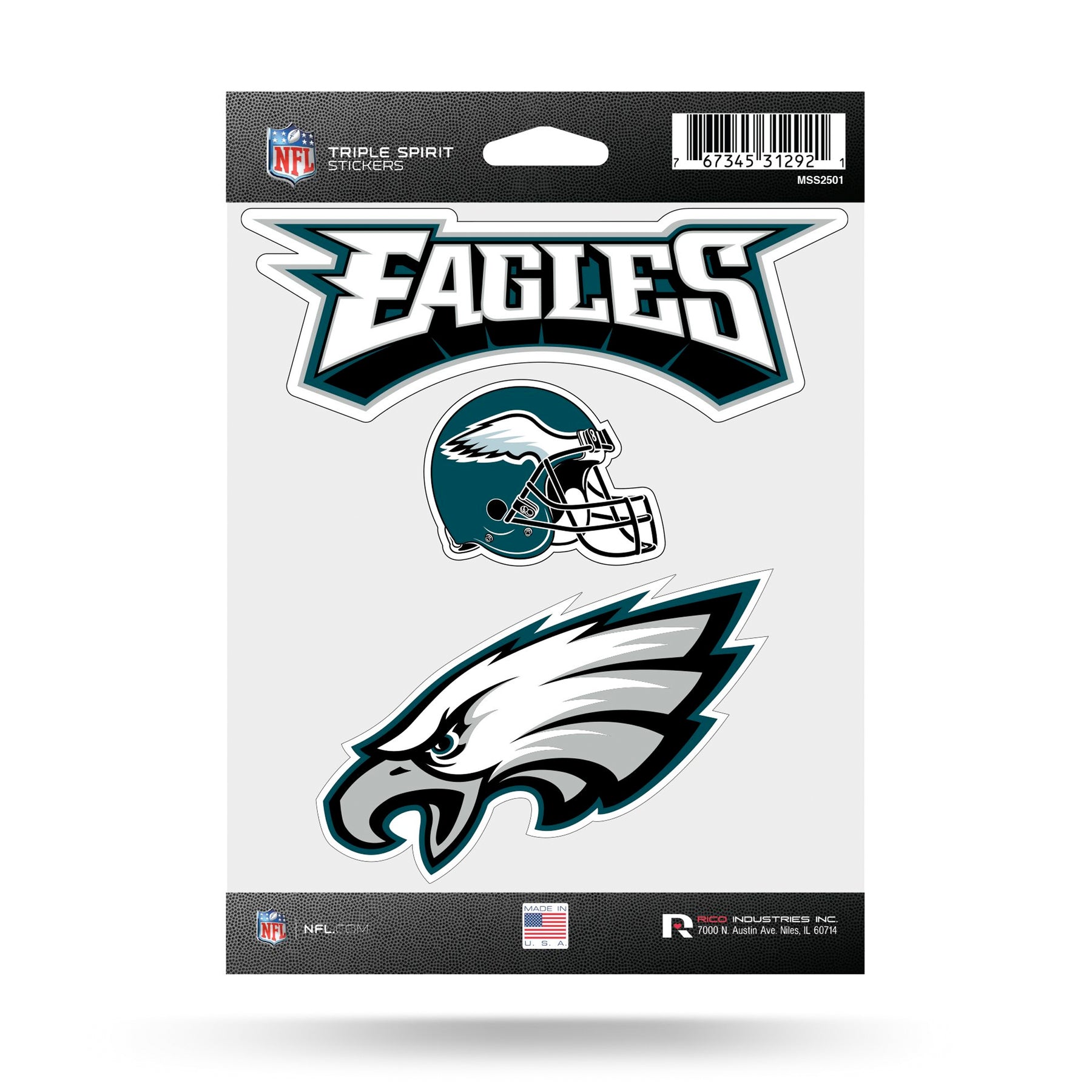 Philadelphia Eagles Triple Spirit Stickers