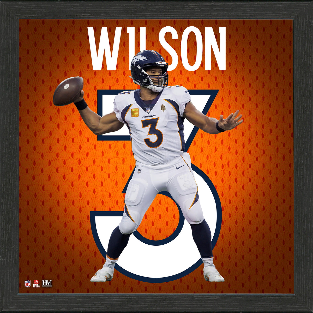 Russell Wilson (Broncos) Player Impact Jersey Frame
