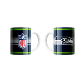 Seattle Seahawks Logo and NFL Shield Ceramic Mug