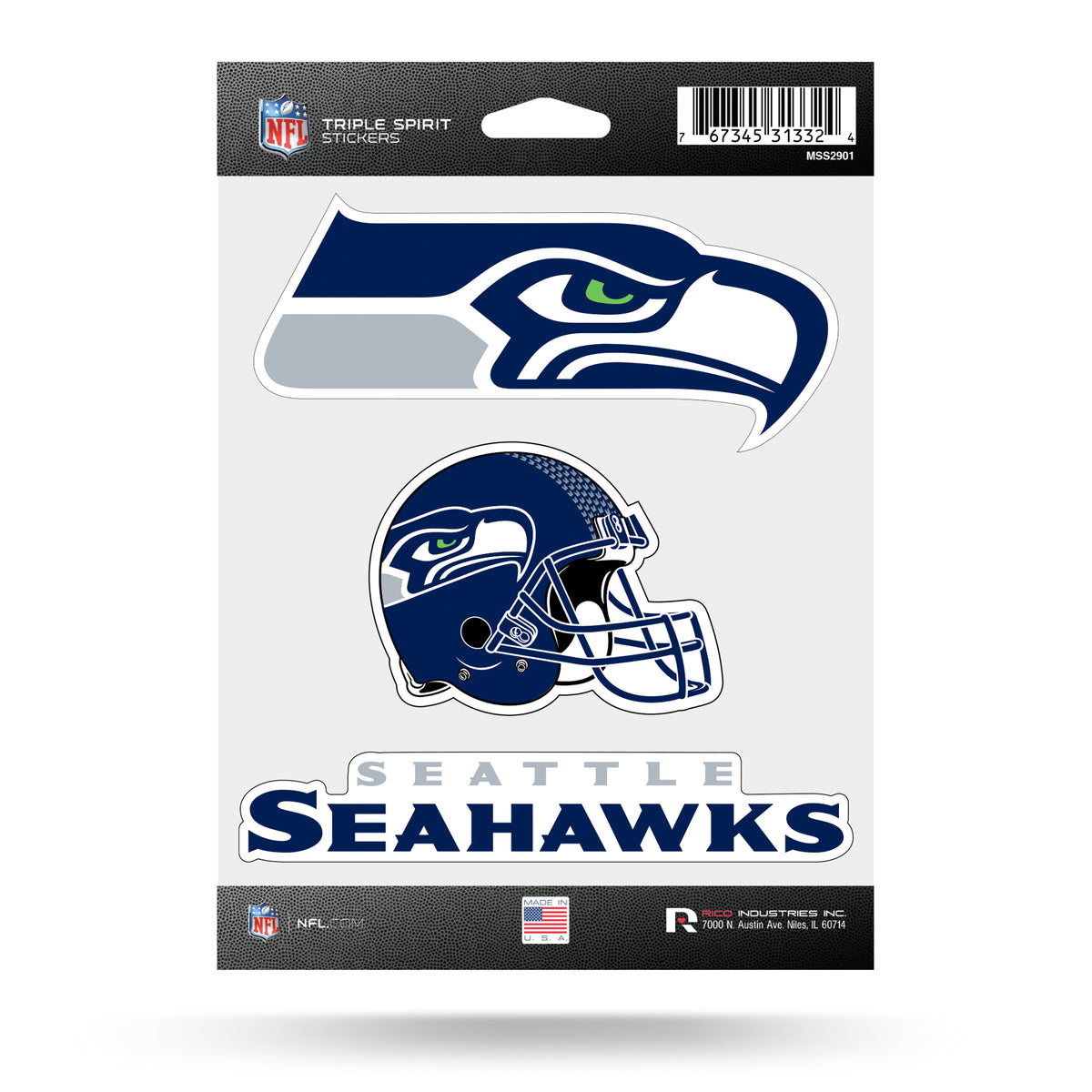 Seattle Seahawks Triple Spirit Stickers
