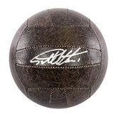 Sir Geoff Hurst Signed Brown Leather Football