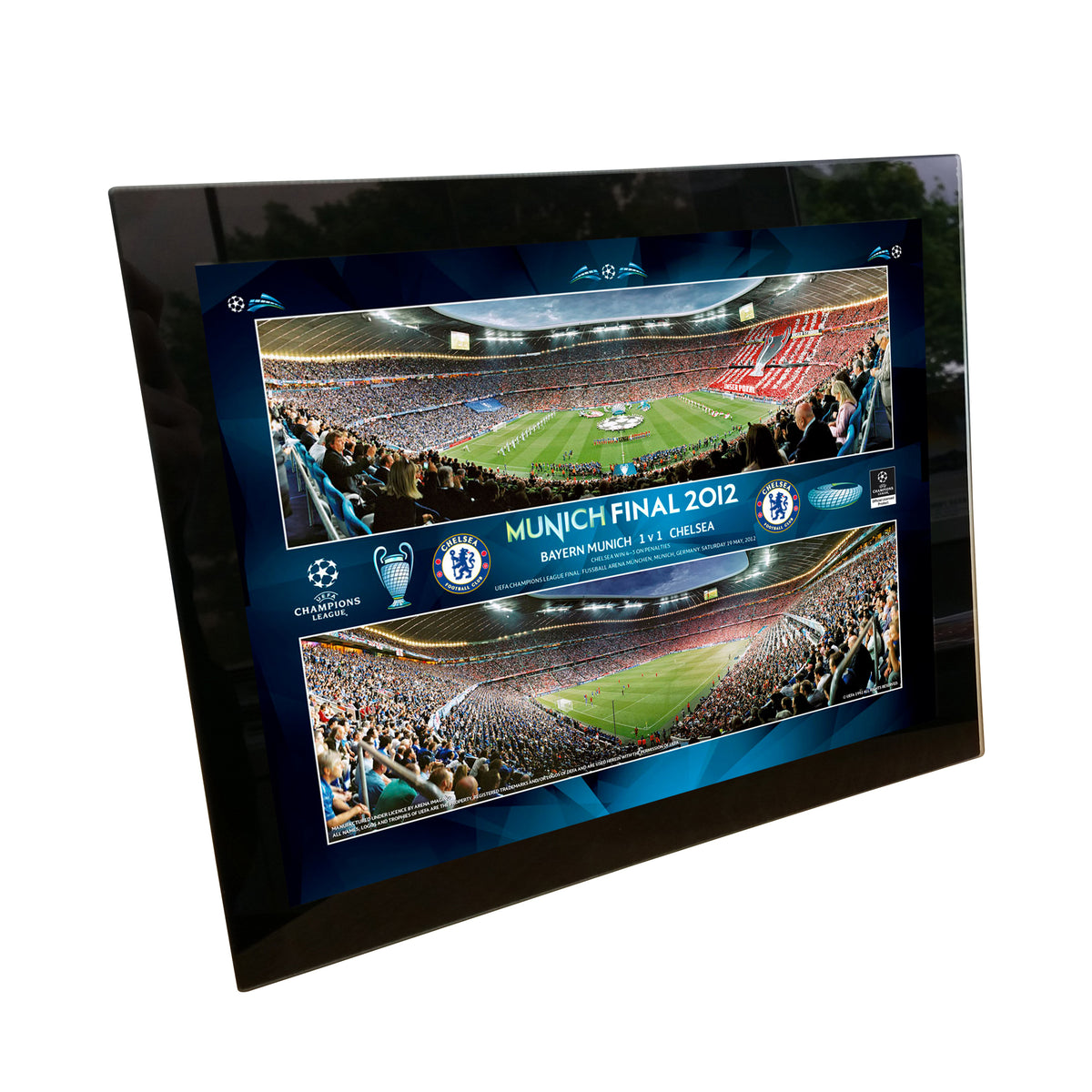 Champions League 2012 Final Celebration Montage 8x6 Tempered Glass