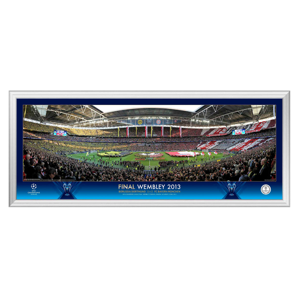 Champions League 2013 Final Line Up 30" Panoramic Frame