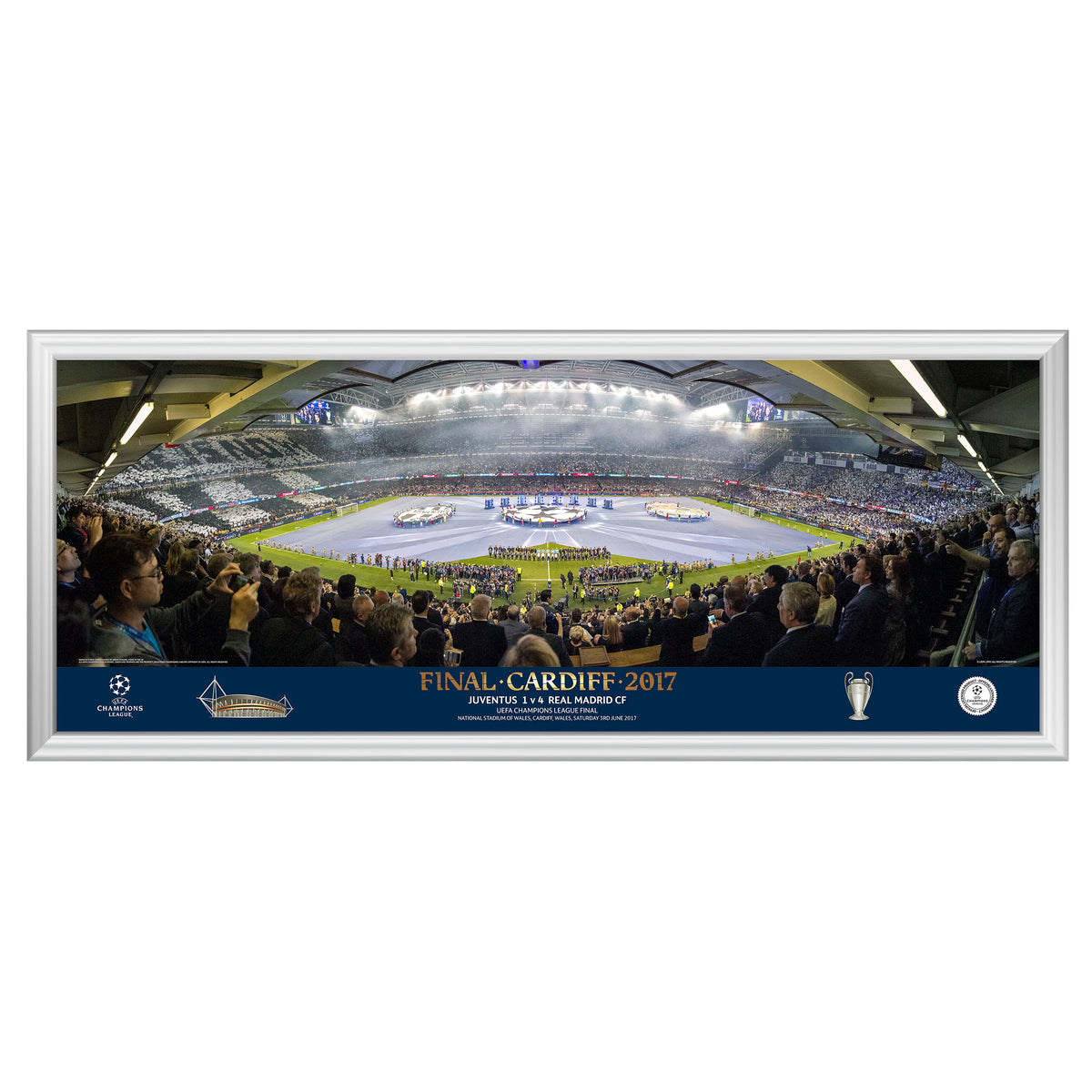 Champions League 2017 Final Line Up 30" Panoramic Frame