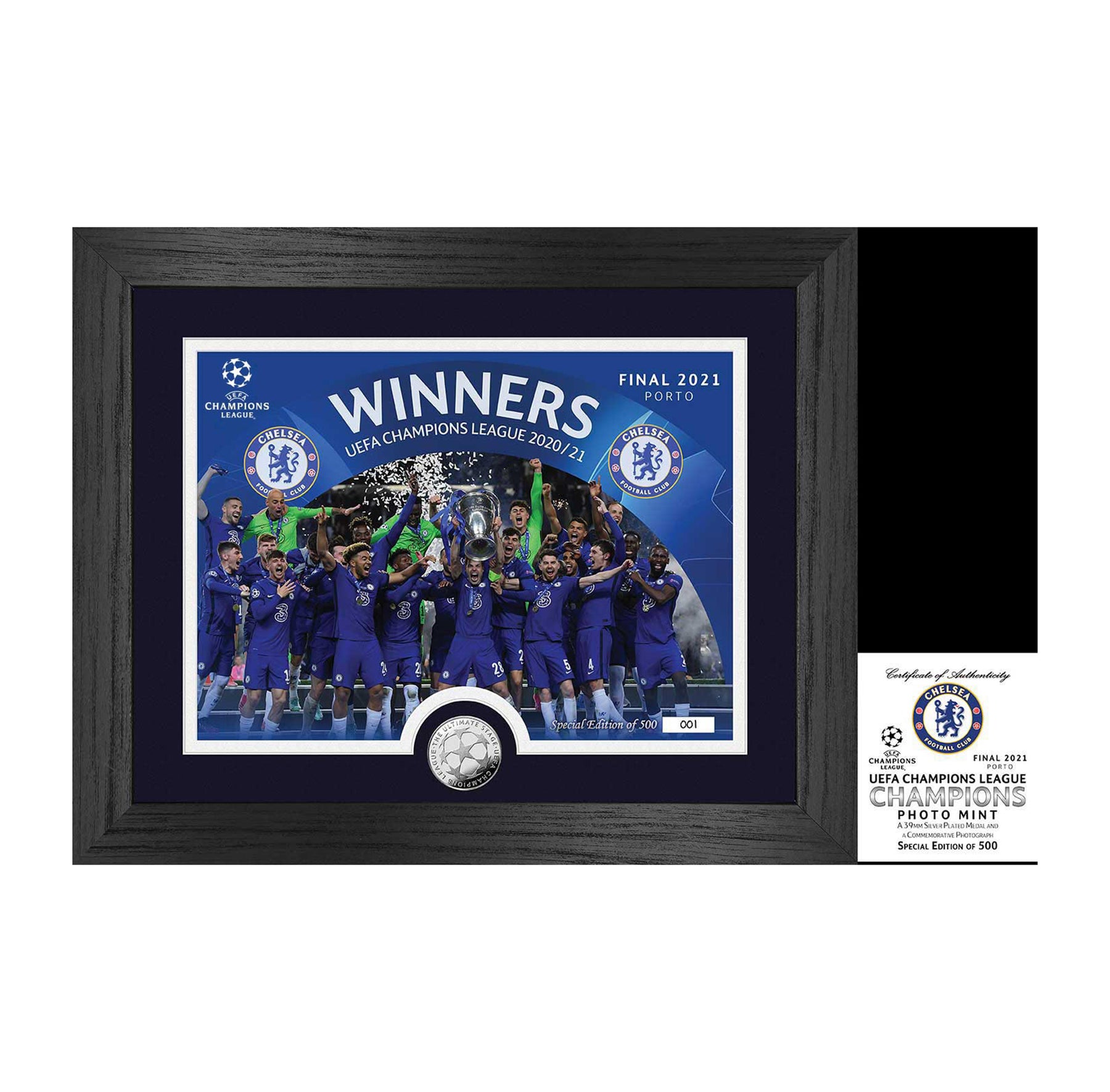 Champions League Chelsea 2021 Commemorative Coin in Framed Photo